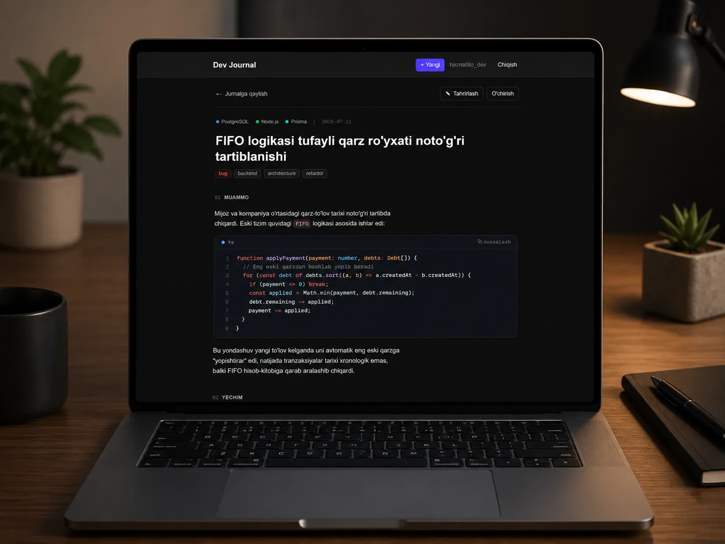 DEV JOURNAL — 1